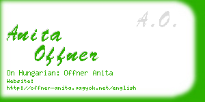 anita offner business card